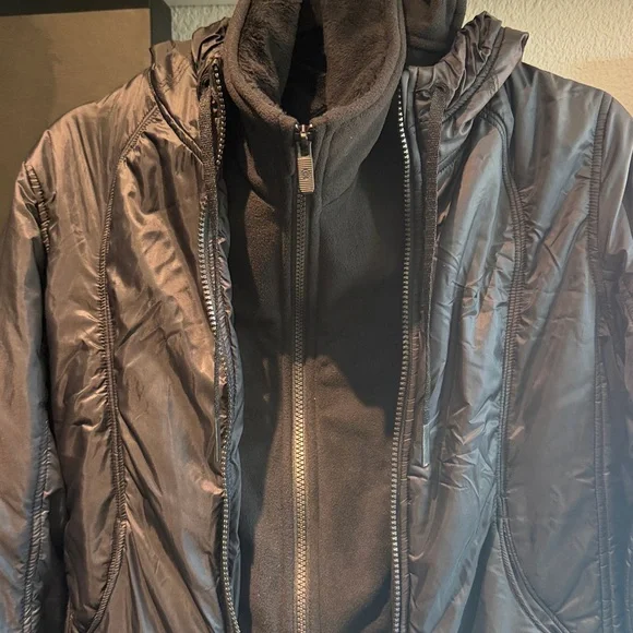 Lululemon 4 S scuba hoodie glyde in black w Sherpa removable dickie W4AKKS 2017 - Picture 3 of 9